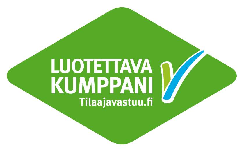 Hoidamme lakisääteiset velvoitteemme ja kuulumme luotettava kumppani - ohjelmaan. Lue lisää: www.tilaajavastuu.fi